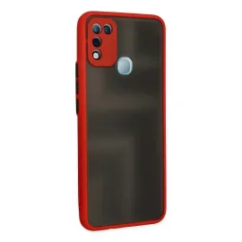 Newface İnfinix Hot 10 Play Kılıf Montreal Silikon Kapak - Kırmızı