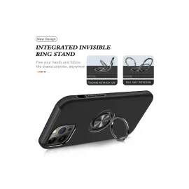 Newface Iphone 13 Pro Kılıf Elit Yüzüklü Kapak - Siyah