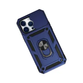 Newface Iphone 14 Pro Kılıf Pars Lens Yüzüklü Silikon - Lacivert