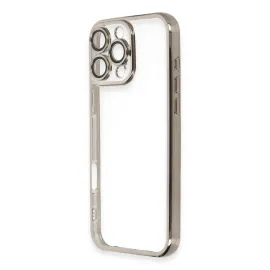 Newface Iphone 16 Pro Kılıf Razer Lensli Silikon - Titanyum Gri