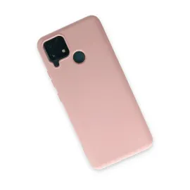 Newface Realme C15 Kılıf Nano Içi Kadife Silikon - Pudra