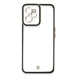 Newface Realme C35 Kılıf Liva Lens Silikon - Siyah