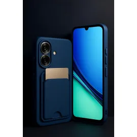 Newface Realme Note 60 Kelvin Kartvizitli Silikon - Lacivert