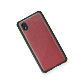 Newface Samsung Galaxy A01 Core Kılıf Miami Şeffaf Silikon - Koyu Yeşil