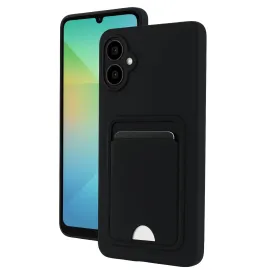 Newface Samsung Galaxy A06 Kılıf Kelvin Kartvizitli Silikon - Siyah