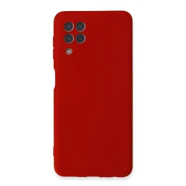 Newface Samsung Galaxy A22 Kılıf Nano Içi Kadife Silikon - Kırmızı