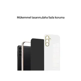 Newface Samsung Galaxy A25 5G Kılıf Volet Silikon - Beyaz