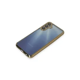 Newface Samsung Galaxy A35 5G Kılıf Razer Lensli Silikon - Gold