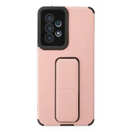 Newface Samsung Galaxy A53 5G Kılıf Mega Standlı Silikon - Pudra