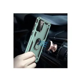 Newface Samsung Galaxy A72 Kılıf Sofya Yüzüklü Silikon Kapak - Yeşil