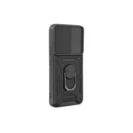 Newface Samsung Galaxy S23 Kılıf Pars Lens Yüzüklü Silikon - Siyah