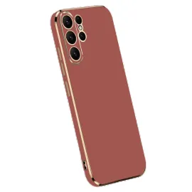 Newface Samsung Galaxy S24 Ultra Kılıf Volet Silikon - Kırmızı