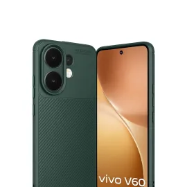 Newface Vivo V60 5G Auto Focus Karbon Kapak - Koyu Yeşil