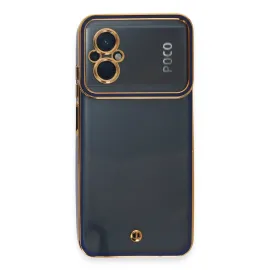Newface Xiaomi Poco M5 Kılıf Liva Lens Silikon - Mavi