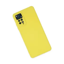 Newface Xiaomi Redmi Note 11 Pro Kılıf Nano Içi Kadife Silikon - Sarı