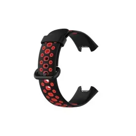 Newface Xiaomi Redmi Watch 2 Spor Delikli Kordon - Siyah-Kırmızı