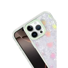 Newface Apple Iphone 15 Pro Lumi Desenli Kapak - Yeşil