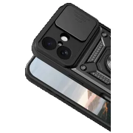 Newface Apple Iphone 17 Pars Lens Yüzüklü Silikon - Siyah