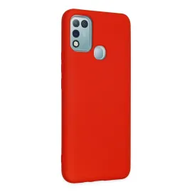 Newface İnfinix Hot 10 Play Kılıf Nano Içi Kadife Silikon - Kırmızı