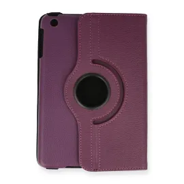 Newface iPad Mini 1 Kılıf 360 Tablet Deri Kılıf - Mürdüm
