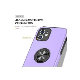 Newface Iphone 12 Kılıf Elit Yüzüklü Kapak - Mor
