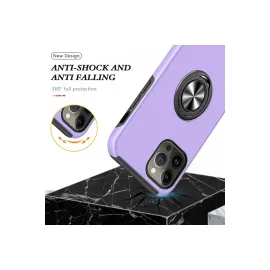 Newface Iphone 13 Pro Kılıf Elit Yüzüklü Kapak - Mor