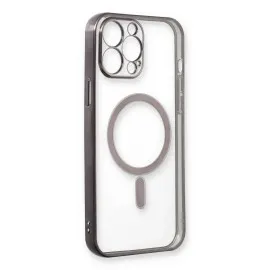 Newface Iphone 13 Pro Max Kılıf Magneticsafe Lazer Silikon - Siyah