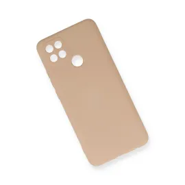 Newface Oppo A15 Kılıf Nano Içi Kadife Silikon - Pudra