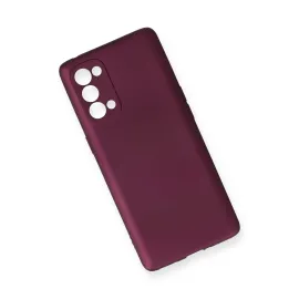 Newface Oppo Reno 5 Pro Kılıf First Silikon - Mürdüm