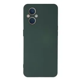 Newface Oppo Reno 7 Lite Kılıf Nano Içi Kadife Silikon - Koyu Yeşil