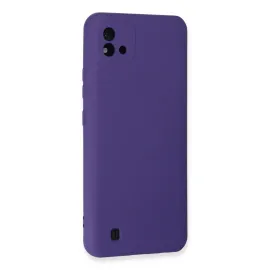 Newface Realme C11 2021 Kılıf Nano Içi Kadife Silikon - Mor