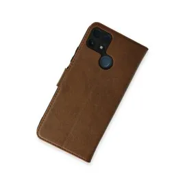 Newface Realme C25 Kılıf Trend S Plus Kapaklı Kılıf - Taba