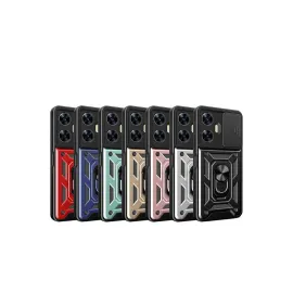 Newface Realme C55 Kılıf Pars Lens Yüzüklü Silikon - Yeşil