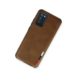 Newface Samsung Galaxy A03S Kılıf Loop Deri Silikon - Kahverengi
