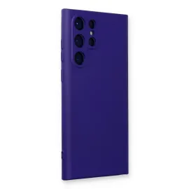 Newface Samsung Galaxy S22 Ultra Kılıf Nano Içi Kadife Silikon - Mor