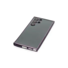 Newface Samsung Galaxy S22 Ultra Kılıf Razer Lensli Silikon - Mor