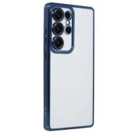 Newface Samsung Galaxy S24 Ultra Kılıf Razer Lensli Silikon - Lacivert