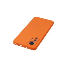 Newface Xiaomi Mi 12 Lite Kılıf Nano Içi Kadife Silikon - Turuncu