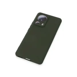 Newface Xiaomi Mi 13 Lite Kılıf Nano Içi Kadife Silikon - Koyu Yeşil