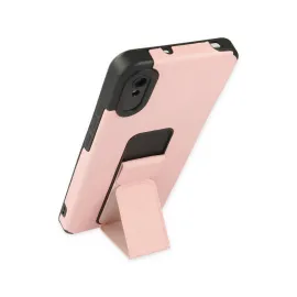 Newface Xiaomi Redmi 9A Kılıf Mega Standlı Silikon - Pudra