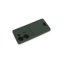 Newface Xiaomi Redmi Note 13 Pro 4G Kılıf Kelvin Kartvizitli Silikon - Koyu Yeşil