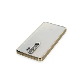 Newface Xiaomi Redmi Note 8 Pro Kılıf Razer Lensli Silikon - Gold