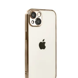 Newface Apple Iphone 15 Razer Lensli Silikon - Çöl Titanyum