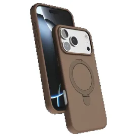 Newface Apple Iphone 17 Pro Regal Magsafe Standlı Kapak - Çöl Titanyum