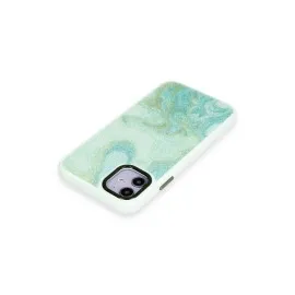 Newface Iphone 12 Kılıf Moda Simli Kapak - Yeşil