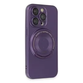 Newface iPhone 13 Pro Kılıf Lukka Magneticsafe Kapak - Derin Mor