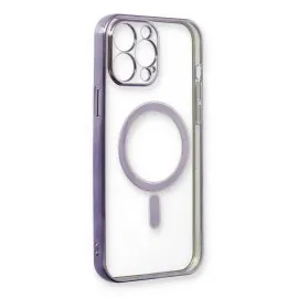 Newface Iphone 13 Pro Max Kılıf Magneticsafe Lazer Silikon - Mor