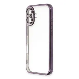 Newface Iphone 16 Plus Kılıf Razer Lensli Silikon - Mor