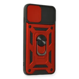 Newface Iphone 7 Plus Kılıf Pars Lens Yüzüklü Silikon - Kırmızı