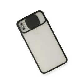 Newface Iphone Xs Max Kılıf Palm Buzlu Kamera Sürgülü Silikon - Siyah